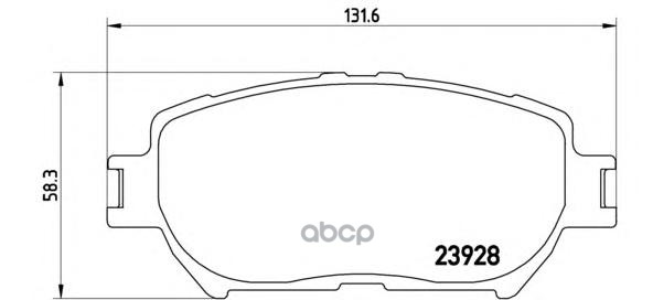 Колодки Тормозные Дисковые, Hongqi Hq3 12/06-12/08 / Toyota Camry Saloon (V3) 08/01-11/06 / Toyota C Brembo арт. P83062