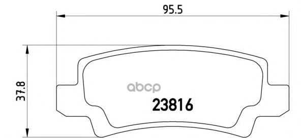 Колодки тормозные дисковые задние TOYOTA COROLLA (_E11_) 05/95-02/03 / TOYOTA COROLLA (_E12_) 01/01- Brembo арт. P83065