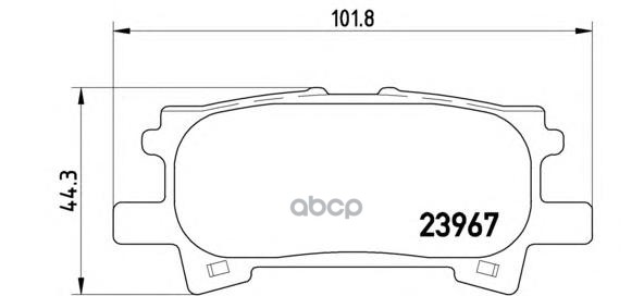 Колодки тормозные дисковые зад Brembo арт. P83068