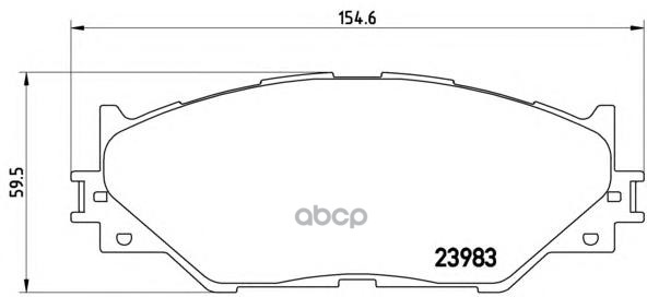 Колодки тормозные дисковые передн. LEXUS IS C (GSE2_) 04/09-> / LEXUS IS II (GSE2_  ALE2_  USE2_) 1 Brembo арт. p83074