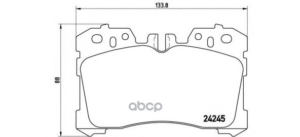 Колодки тормозные дисковые передн. LEXUS LS (_F4_) 04/06-> Brembo арт. p83075
