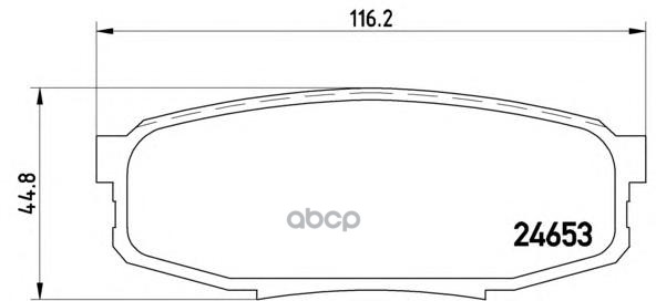 Колодки тормозные дисковые задн. TOYOTA LAND CRUISER 200 (_J2_) 08/07-> / TOYOTA SEQUOIA (_K3_  _K4_ Brembo арт. p83098