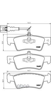 Колодки Тормозные Дисковые | Зад | Brembo арт. P85091