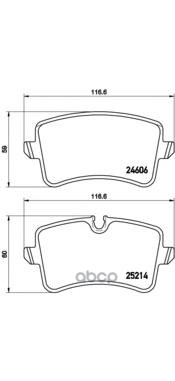 Колодки тормозные дисковые задн. AUDI A6 (4G2  4GC  C7) 11/10-09/18 / AUDI A6 Avant (4G5  4GD  C7) 0 Brembo арт. p85118