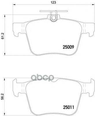 Колодки тормозные дисковые задн. AUDI A3 (8V1  8VK) 04/12-> / AUDI A3 Convertible (8V7  8VE) 10/13-> Brembo арт. p85124
