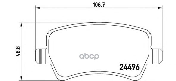 Колодки тормозные дисковые задн. LAND ROVER RANGE ROVER EVOQUE (L538) 06/11-> / LAND ROVER RANGE ROV Brembo арт. p86021