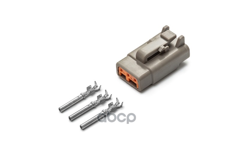 Разъем Deutsch DTM06-3S (3pin) 3 контакта под сечение провода 0.5-0.8 кв.мм для ГАЗ, КАМАЗ, МАЗ, УРА CARGEN арт. AX8123S