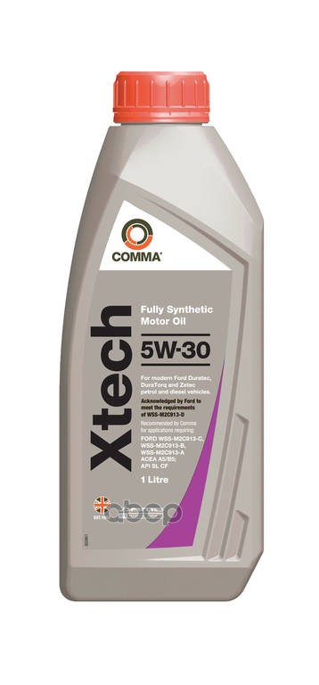 COMMA Масло моторное синт COMMA XTECH 5W30 1л ACEA A5/B5, API SL/CF, FORD WSS-M2C913-C(913-B, 913-A XTC1L