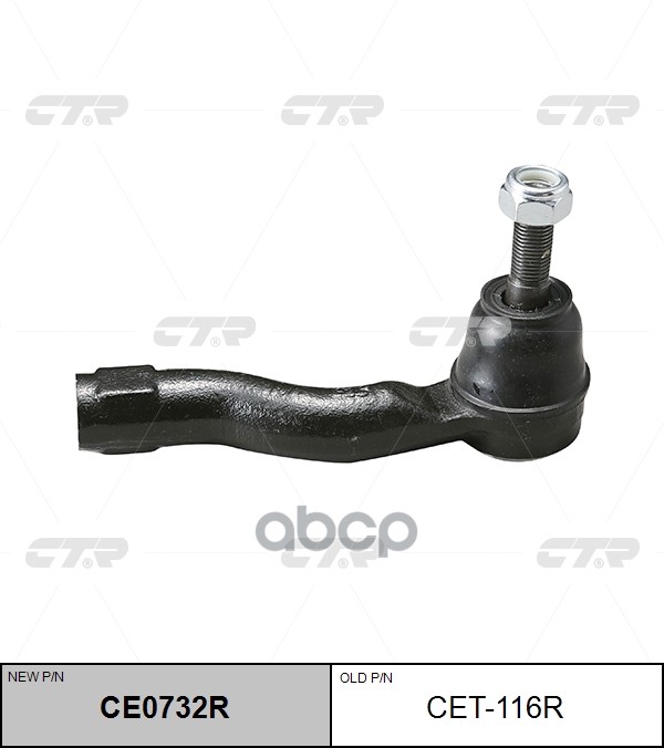 Наконечник Рулевой Тяги Toyota Rav 4 2000 - 2013 / Caldina 2002 - 2007 / Wish 2003 - 2009 / Scion Tc CTR арт. cet-116r