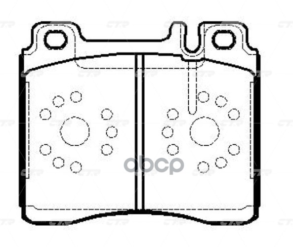 Колодки тормозные дисковые передние Mercedes S-class 1991 ~ 1998 CTR арт. GK0029