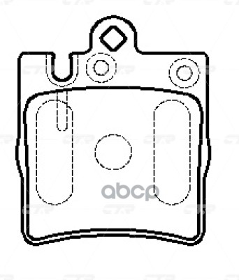 Колодки тормозные MERCEDES-BENZ C-ckass 2002 ~ 2008 / CLK 2005 ~ 2010 / SL 2006 ~ 2008 / SLK 2004 ~ 20 зад.прав.лев. (старый ...