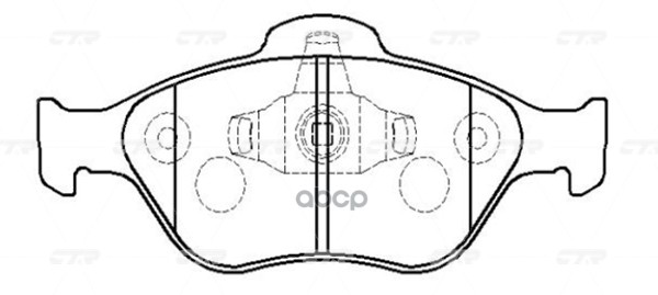 Колодки тормозные дисковые передние Ford Fiesta 2001 ~ 2008 / Fusion 2002 ~ 2012 / Puma 2000 ~ 2002 CTR арт. GK0160