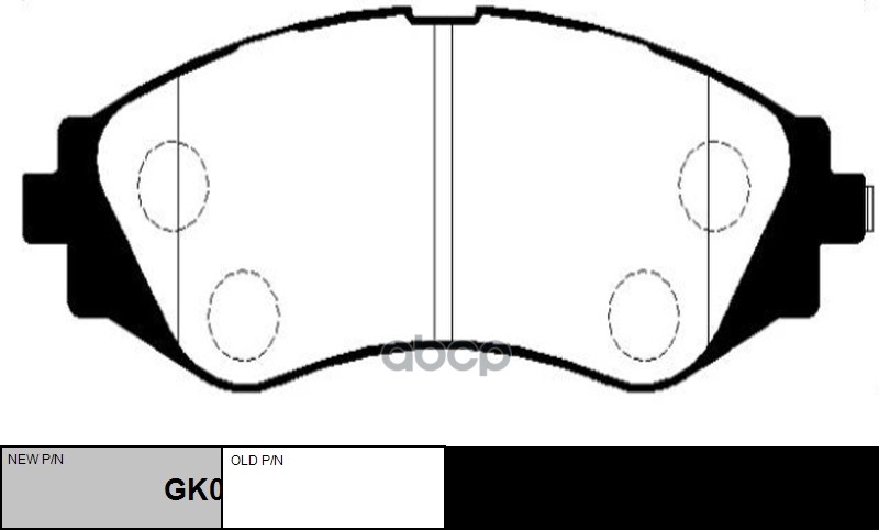 Колодки Передние Chevrolet Rezzo/Lacetti 05-> Daewoo Nubira 97-> Ctr Gk0434 CTR арт. GK0434