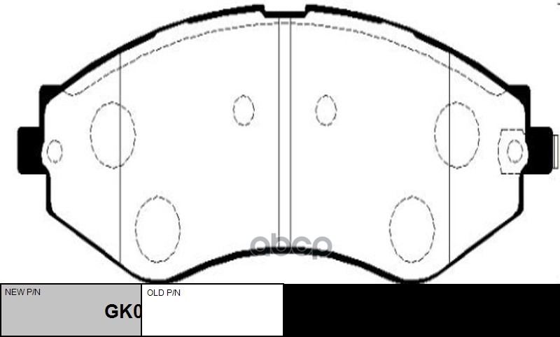 Колодки тормозные дисковые передние Chevrolet Epica 2005 ~ 2011 / Evanda2005 ~ / Lacetti 2003 ~ 201 CTR арт. GK0440