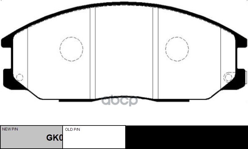 Колодки тормозные HYUNDAI Starex 2002 ~ 2004 / H1 2001 ~ 2006 / Highway 2000 ~ 2004 / Trajet 1999 ~ перед прав.лев. (старый а...