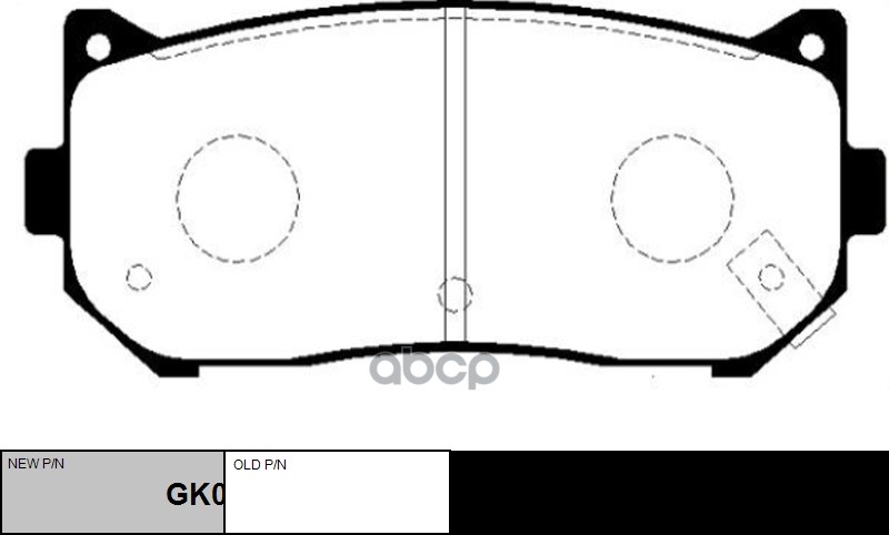 Колодки тормозные дисковые задние KIA Carens 2002 ~ 2006 / Spectra 2001 ~ 2004 / Sephia II2001 ~ 20 CTR арт. GK0516