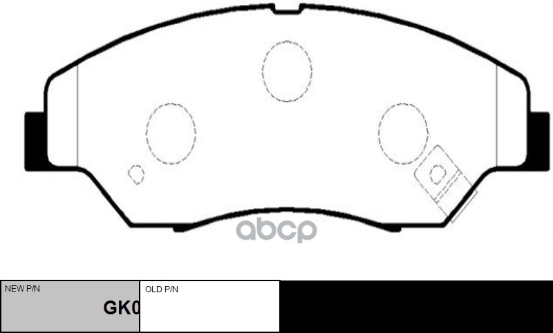 Колодки тормозные дисковые передние KIA Retona 1999 ~ 2001 / Sportage 1995 ~ 2003 CTR арт. GK0522