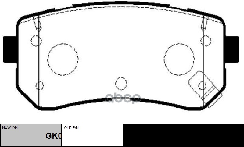 Колодки тормозные HYUNDAI i30 2007 ~ 2013 / iX35 2009 ~ / Sonata 2009 ~ / Tucson ix 2009 ~ KIA Ceed зад.прав.лев. (старый арт...