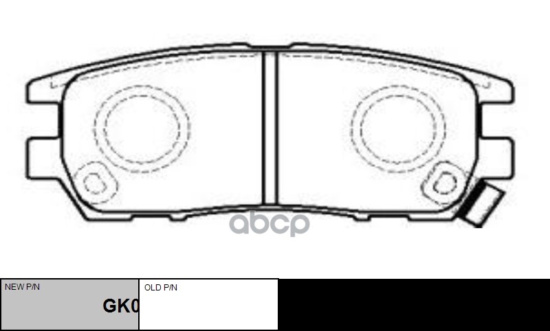 Колодки тормозные дисковые задние Mitsubishi Delica 1994 ~ 2007 / L400 1996 ~ 2001 / Pajero 1990 ~ 2 CTR арт. GK0604