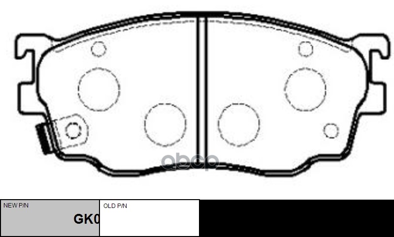 Колодки тормозные MAZDA 626 1997 ~ 2002 / Capella 1997 ~ 2002 / 323 2000 ~ 2004 / Premacy 1999 ~ 200 перед прав.лев. (старый ...