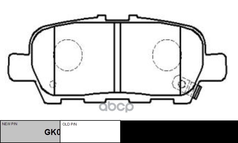 Колодки тормозные NISSAN Murano 2003 ~ 2011 / Qashqai 2006 ~ 2012 / Quest 2003 ~ 2010 / Tiida 2004 ~ / зад.прав.лев. (старый ...