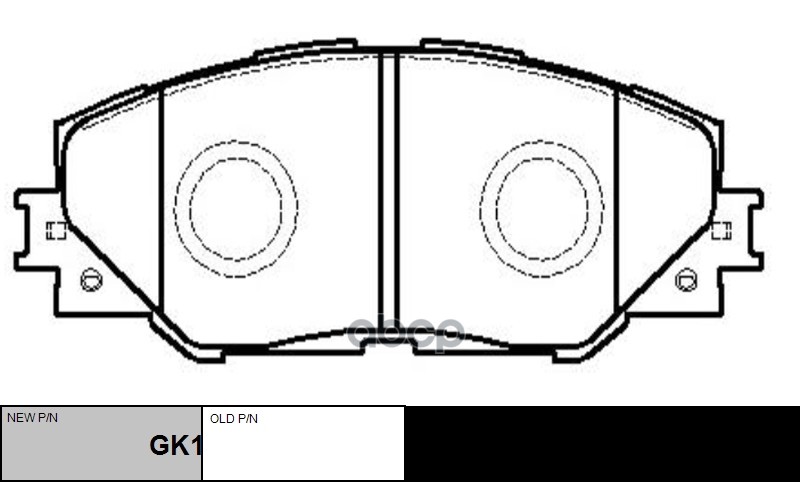 Колодки тормозные дисковые передние Toyota Auris 2010 ~ 2018 / Blade 2007 ~ 2012 / Harrier 2013 ~ 20 CTR арт. GK1063