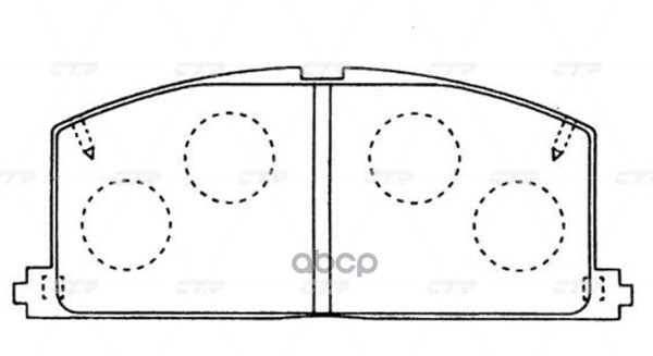 Колодки Передние Toyota Camry >92/Carina Ii (13") >92/Celica >90/Co Ctr Gk1120 CTR арт. GK1120