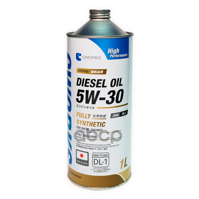 CWORKS Масло моторное SUPERIA DIESEL OIL 5W-30 DL-1 1L A12SR1001