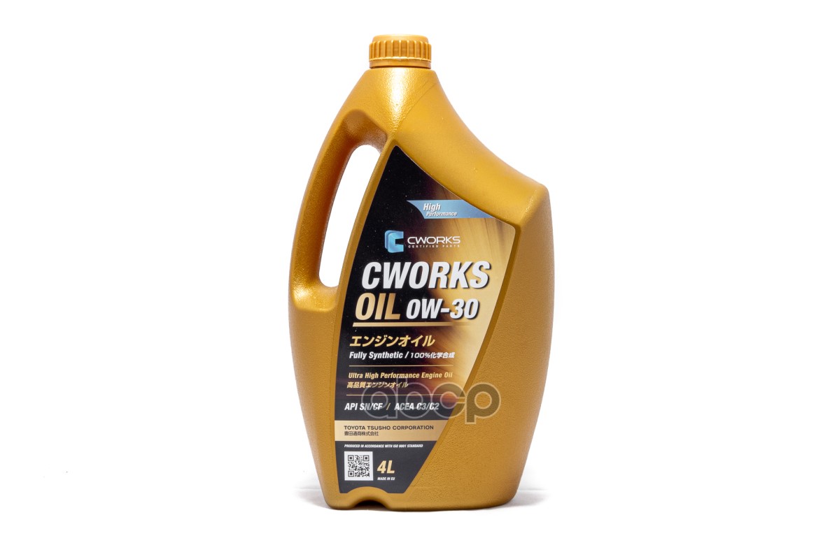 CWORKS Масло моторное синтетическое 0W30 SN/CF, C2/C3 4л