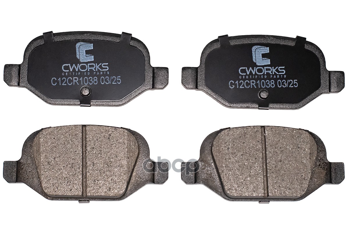 Колодки тормозные задние (Low Metallic) PEUGEOT / CITROEN CWORKS арт. c12cr1038