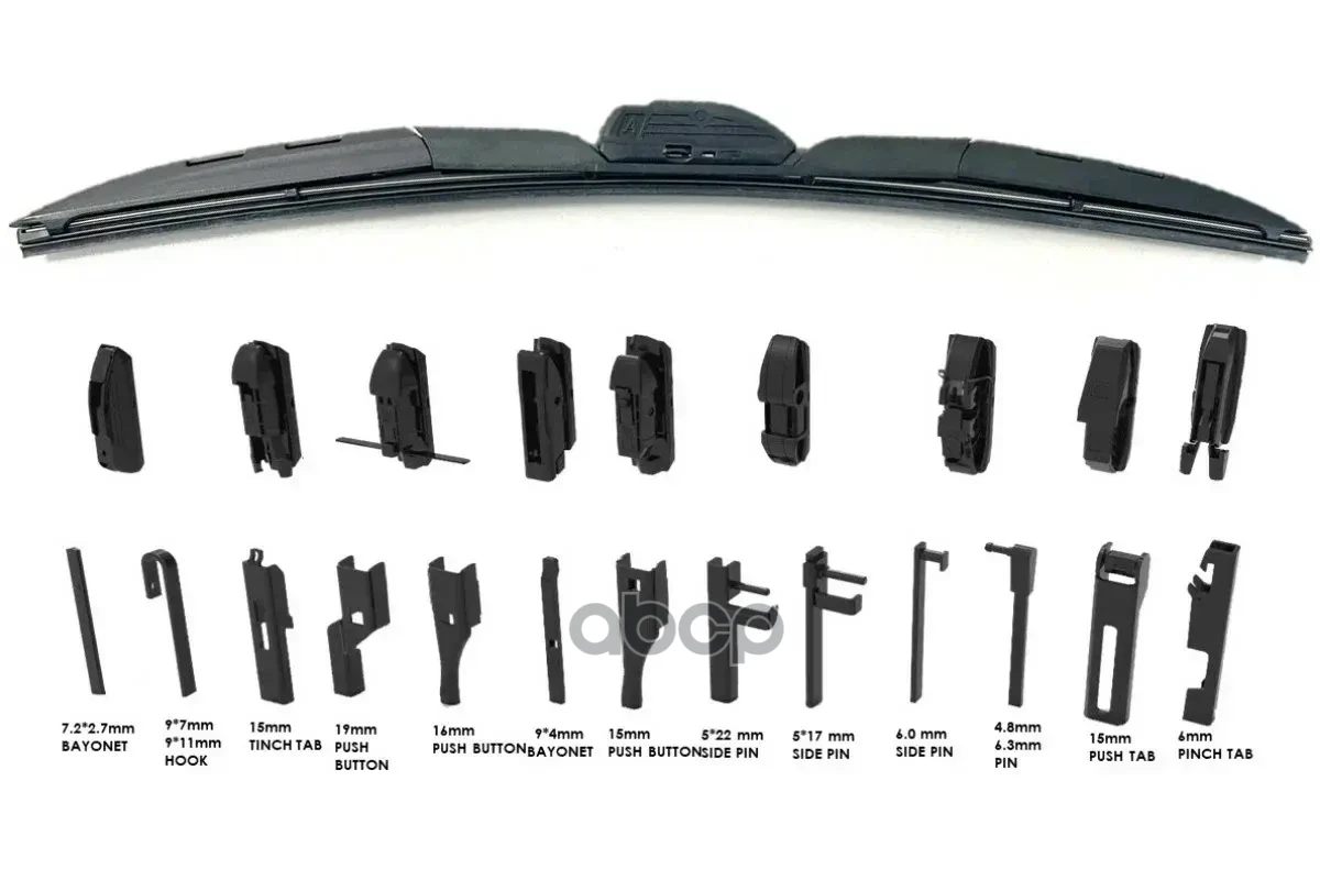 Щетка стеклоочистителя с адаптерами 21"/530 mm гибридная D24CR0021 CWORKS арт. D24CR0021