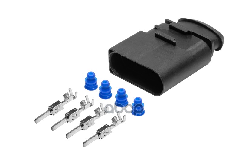 Разъем 1J0973824 (4pin) 4 контакта блок фары, подкапотный для Audi, Seat, Skoda, Volkswagen. CARGEN арт. AX6614S