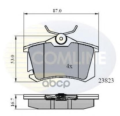 Колодки Тормозные Дисковые | Зад Прав/Лев | Comline арт. CBP01761