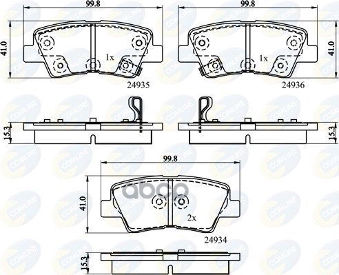 Колодки Тормозные Дисковые | Зад | Comline арт. CBP32161