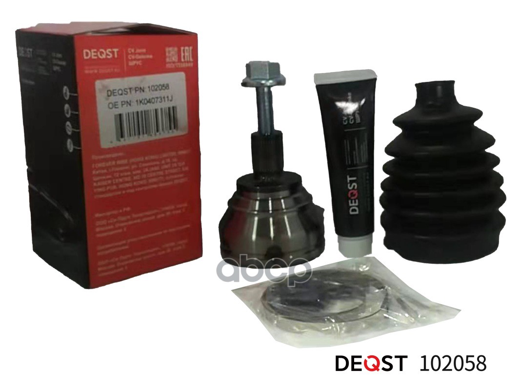 ШРУС AUDI A3/VW G5/G6/PASSAT/TOURAN/TIGUAN/CADDY 1.4-3.2 03- нар. DEQST арт. 102058