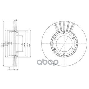 Диск тормозной (Спереди) Nissan Patrol 87-10 / Safari 87-07 Delphi арт. BG2365