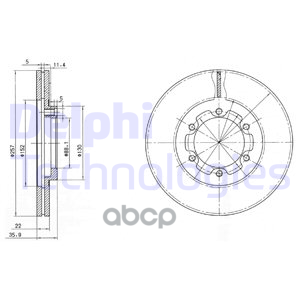 Диск Тормозной Opel Campo  Frontera  Isuzu Trooper Delphi арт. bg2524