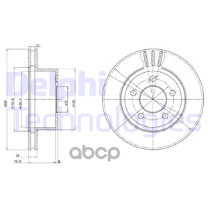 Диск Торм Jeep Grand Cherokee Delphi арт. bg3533