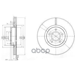 Диск тормозной FORD FOCUS II/III 04-/VOLVO S40/V50 Delphi арт. BG3895C