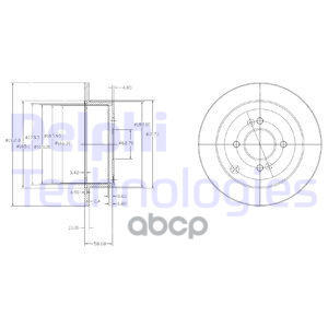 Диск Тормозной (2 Шт В Уп) Цена За 1Шт. Delphi арт. BG4097