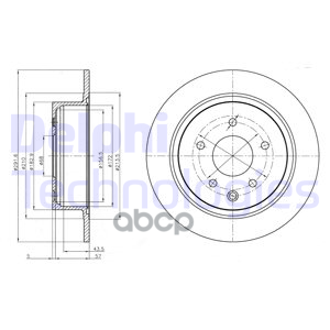 Диск тормозной (2шт в уп) Delphi арт. BG4108C