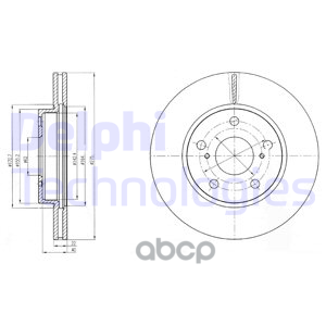 Диск тормозной (2 шт в уп) цена за 1шт. Delphi арт. BG4232