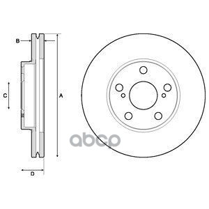 Диск Тормозной (Спереди) Toyota Corolla (E180) 12-19 / Auris 12-18 Delphi арт. BG4711C