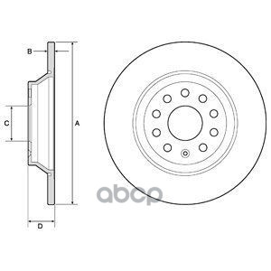 Диск тормозной (2 шт в уп) цена за 1шт. Delphi арт. BG4751C
