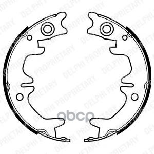 Колодки барабанные ручника Toyota Camry Avensis 1.4-1.8 96> Delphi арт. LS1974