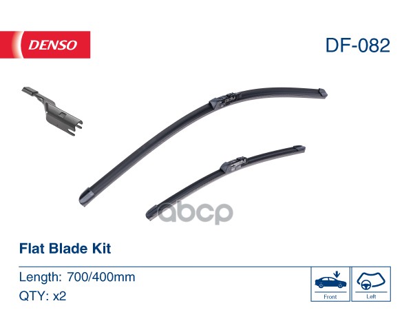 Щетка стеклоочистителя 700/400 мм бескаркасная комплект 2 шт DENSO DF-082 Denso арт. DF-082