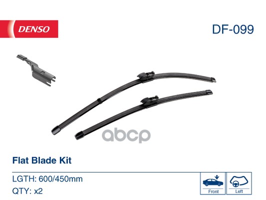 Комплект щёток 600/450 мм MAZDA 6 (18-), CX-5 (17-) Denso арт. DF099