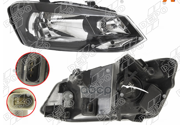 Фара Volkswagen Polo 09-20 (Спереди/ Справа) Depo арт. 441-11G9RMLDEM2