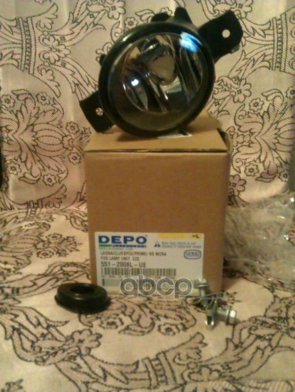 Фара Противотуманная Renault: Laguna, Clio  Nissan: Almera, Micra, Primera 01- Depo арт. 551-2008L-UE