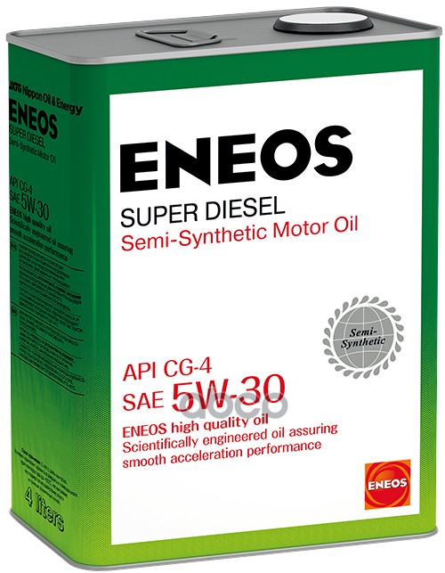 ENEOS Масло Моторное Полусинтетическое Super Diesel 5W30 Cg-4 4Л
